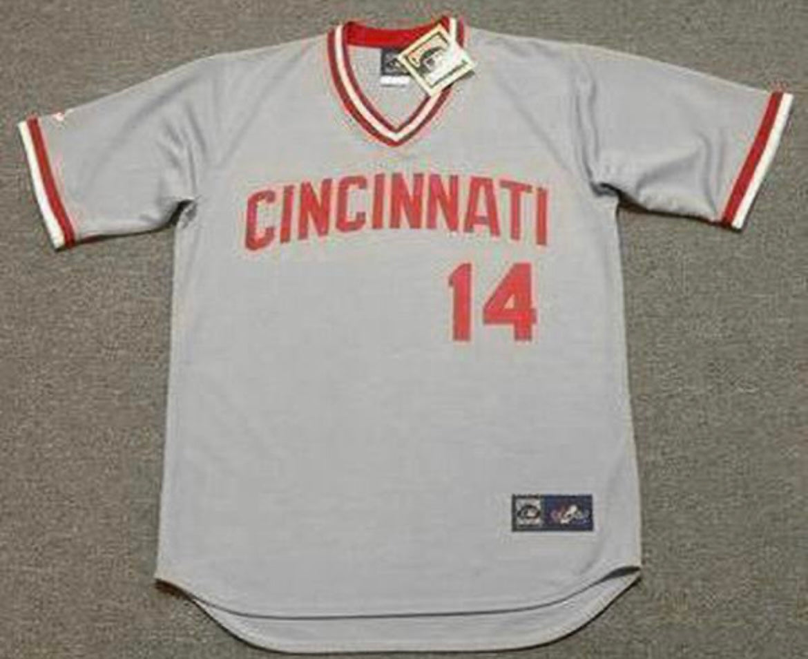 Pete Rose YOUTH KIDS Cincinnati Reds Official MLB Majestic Jersey Gray product image 2, provided for visual reference and