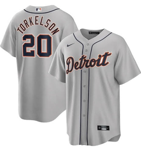 Spencer Torkelson Detroit Tigers Youth Official MLB Nike Jersey gray product image 1, provided for visual reference and