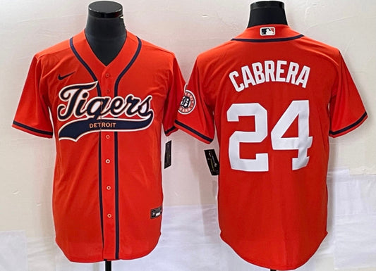 Miguel Cabrera Detroit Tigers YOUTH KIDS Official MLB Nike Jersey Orange product image 1, provided for visual reference and