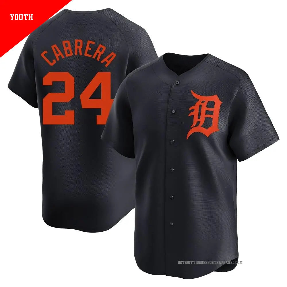 Miguel Cabrera Detroit Tigers YOUTH KIDS Official MLB Nike Jersey product image 1, provided for visual reference and product