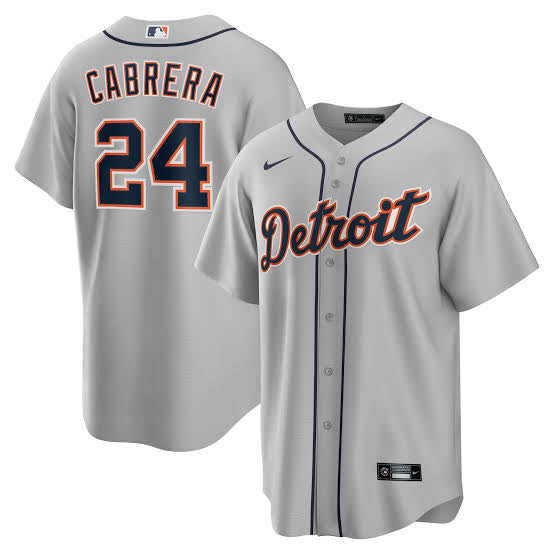 Miguel Cabrera Detroit Tigers YOUTH KIDS Official MLB Nike Jersey Gray product image 1, provided for visual reference and