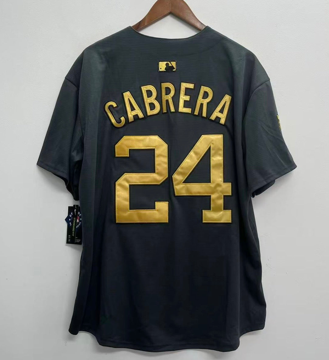 Miguel Cabrera Detroit Tigers YOUTH KIDS Official MLB Nike Jersey black product image 1, provided for visual reference and