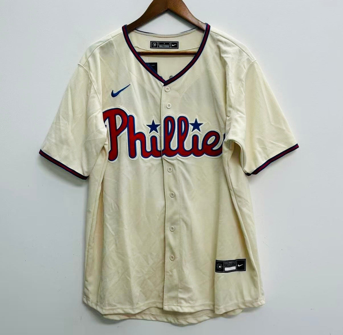 Nick Castellanos YOUTH KIDS Philadelphia Phillies Official MLB cream color Jersey product image 2, provided for visual