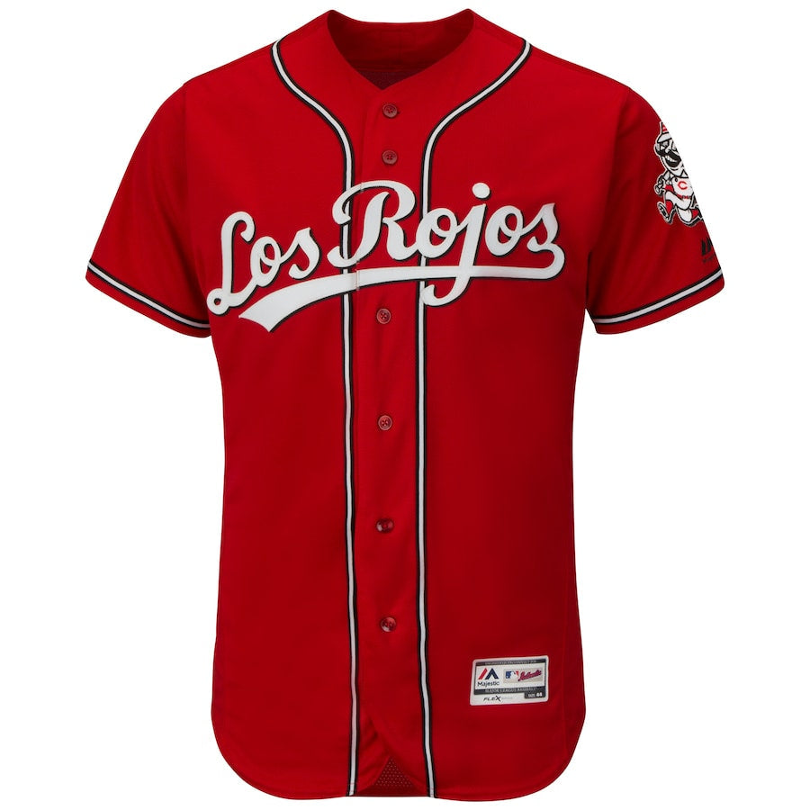 Any Name and Number customized YOUTH KIDS Cincinnati Reds Los Rojas Official MLB Majestic jersey product image 2, provided