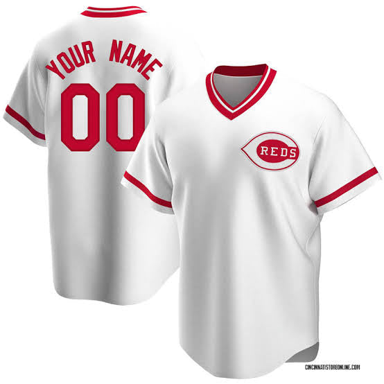 Any Name and Number customized YOUTH KIDS Cincinnati Reds Official MLB Majestic retro jersey product image 1, provided for
