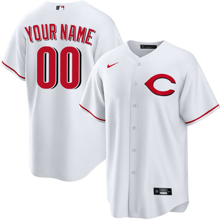 Any Name and Number customized YOUTH KIDS Cincinnati Reds Official MLB Nike jersey white product image 1, provided for