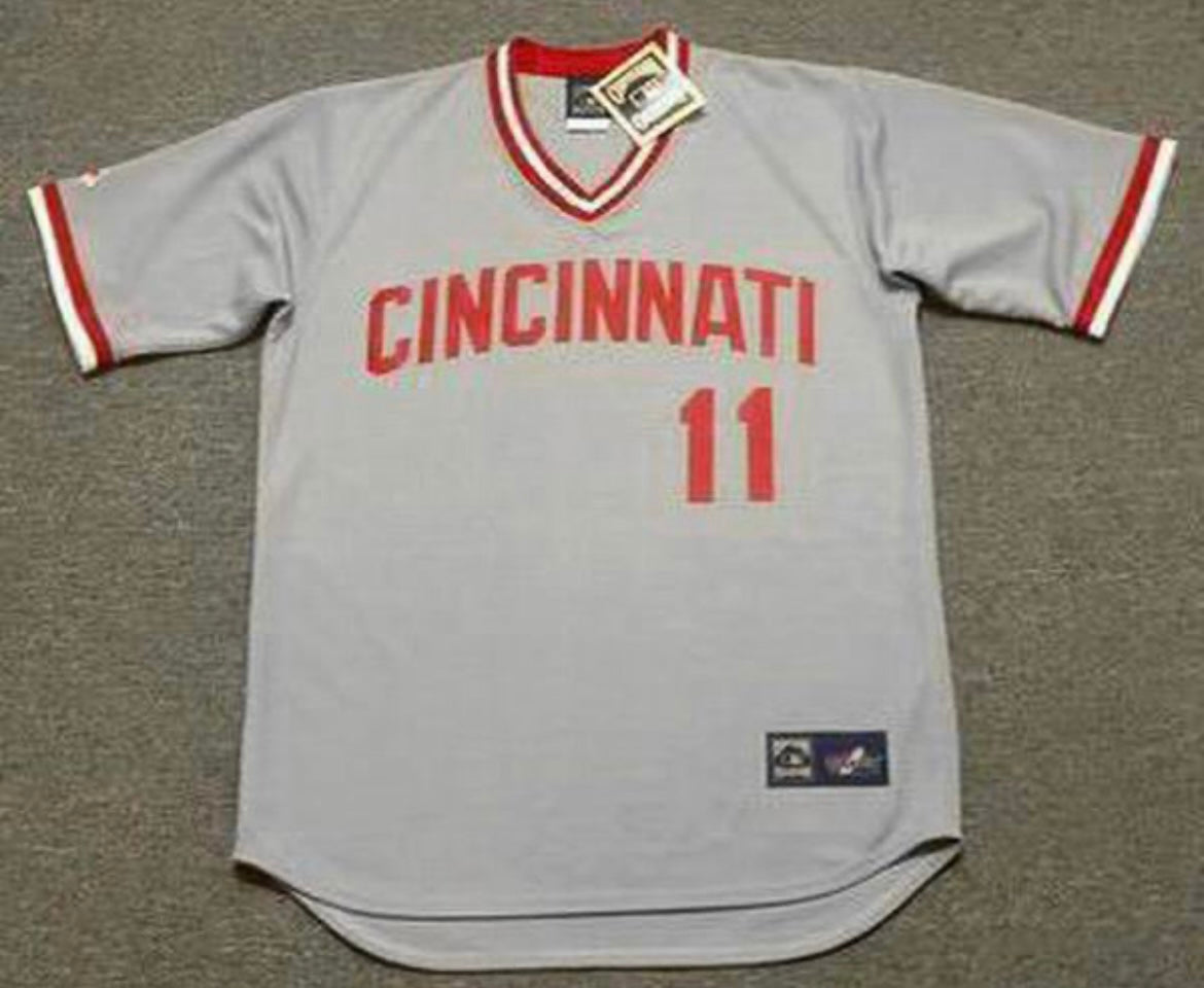 Barry Larkin YOUTH KIDS 1987 Cincinnati Reds Official MLB Majestic Jersey product image 2, provided for visual reference and