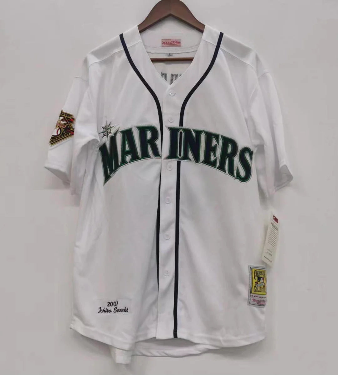 Ichiro Suzuki YOUTH KIDS Seattle Mariners Official MLB Majestic jersey product image 2, provided for visual reference and