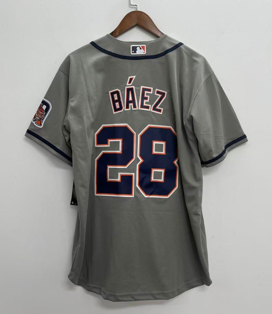 Javier Baez Detroit Tigers Youth Official MLB Nike Jersey gray product image 1, provided for visual reference and product