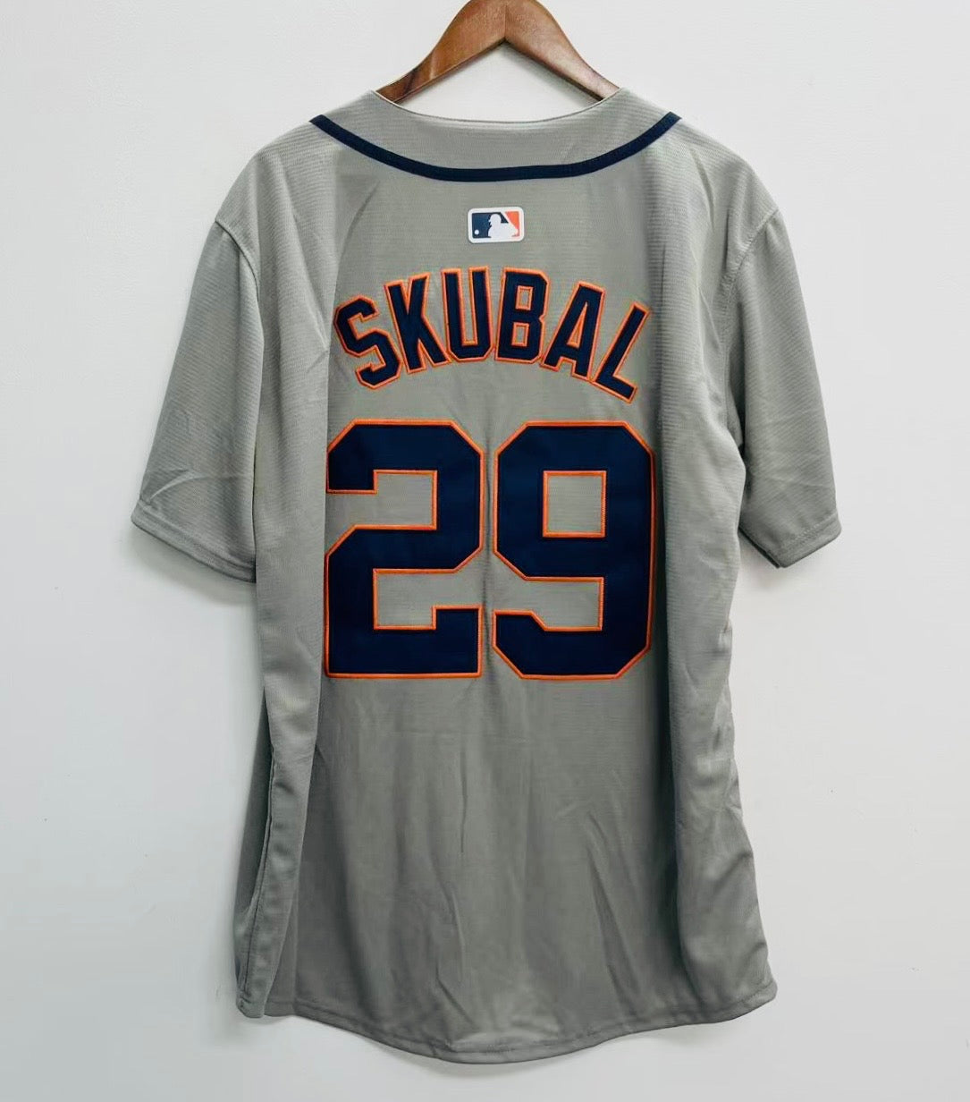 Tarik Skubal Detroit Tigers Youth Official MLB Nike Jersey Gray product image 2, provided for visual reference and product