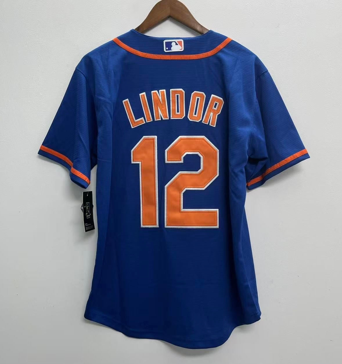 Francisco Lindor YOUTH KIDS New York Mets Official MLB Nike Jersey blue product image 1, provided for visual reference and