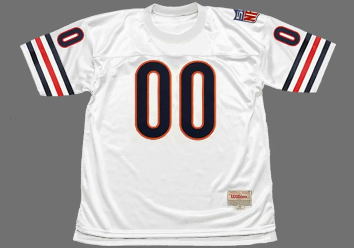 Any name & Number 1969 Chicago Bears NFL Mitchell & Ness Jersey white product image 2, provided for visual reference and