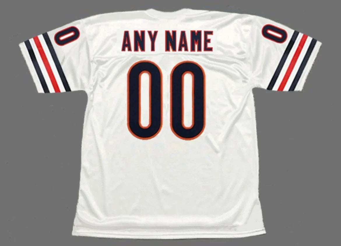 Any name & Number 1970’s Chicago Bears NFL Mitchell & Ness Jersey white product image 1, provided for visual reference and