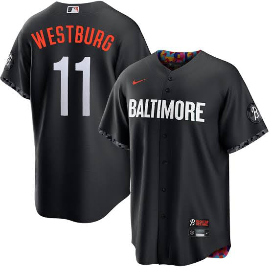 Jordan Westburg YOUTH Baltimore Orioles Official MLB City Connect Limited Nike jersey product image 1, provided for visual