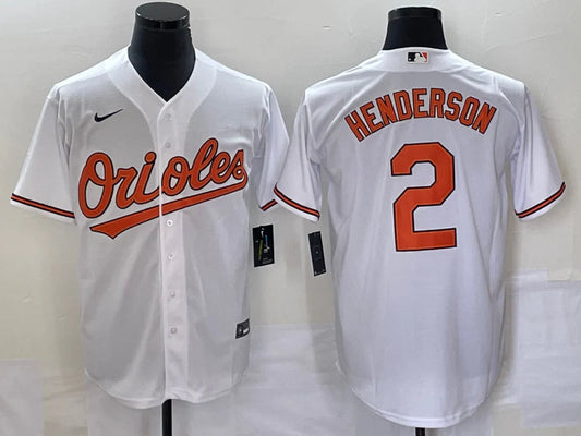 Gunnar Henderson YOUTH Baltimore Orioles Official MLB Nike jersey white product image 1, provided for visual reference and