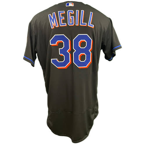Tylor Megill YOUTH New York Mets Official MLB Nike Jersey black product image 1, provided for visual reference and product