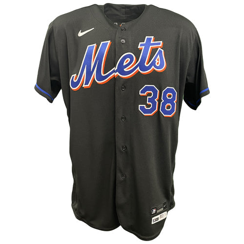 Tylor Megill YOUTH New York Mets Official MLB Nike Jersey black product image 2, provided for visual reference and product