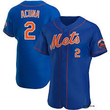 Luisangel Acuna YOUTH New York Mets Official MLB Nike Jersey blue product image 1, provided for visual reference and product