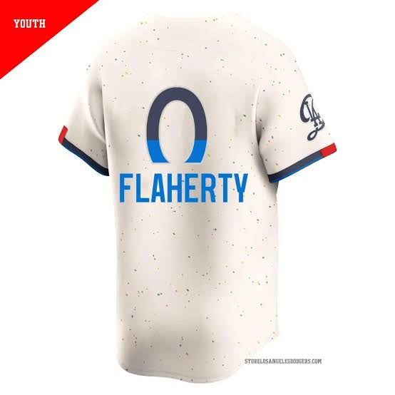 Jack Flaherty Los Angeles Dodgers YOUTH Official MLB Nike City Connect Limited Jersey product image 1, provided for visual