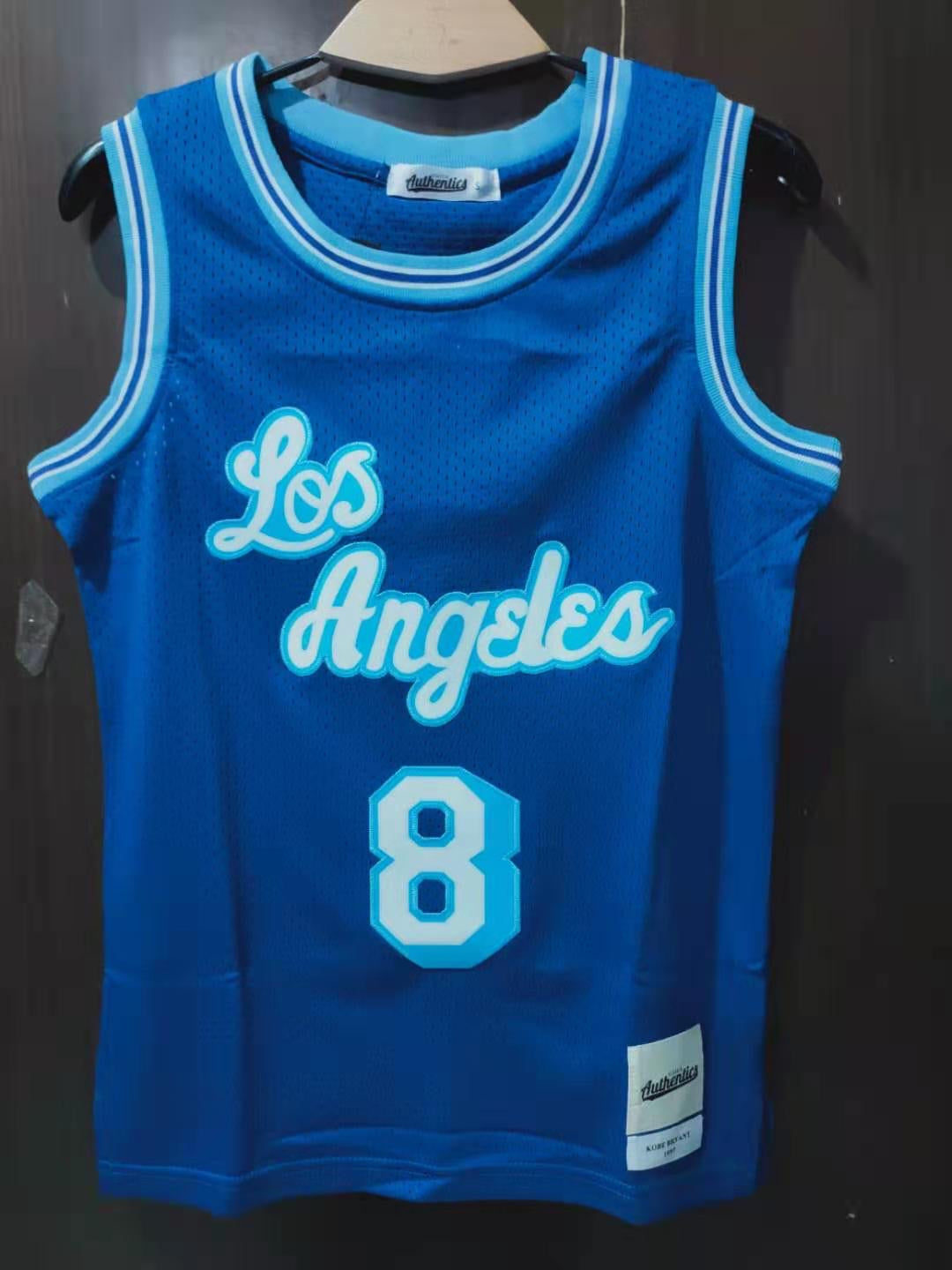 Kobe Bryant YOUTH Los Angeles Lakers Jersey Blue product image 2, provided for visual reference and product detail review