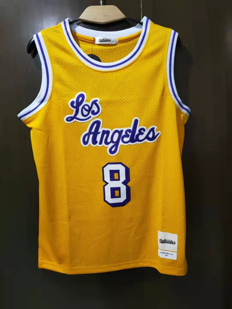 Kobe Bryant YOUTH Los Angeles Lakers Jersey Yellow product image 1, provided for visual reference and product detail review