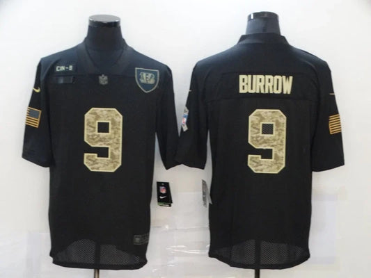 Joe Burrow Cincinnati Bengals military salute to service Jersey product image 1, provided for visual reference and product