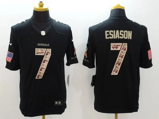 Boomer Esiason Cincinnati Bengals military salute to service Jersey product image 1, provided for visual reference and