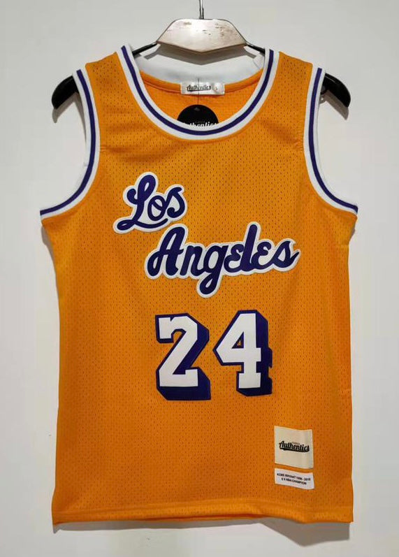 Kobe Bryant YOUTH Los Angeles Lakers Jersey Yellow #24 product image 3, provided for visual reference and product detail