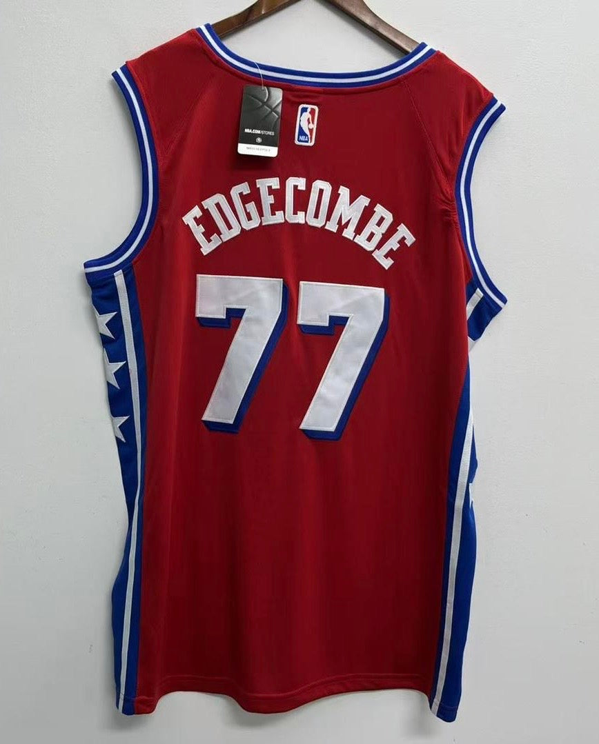V. J. Edgecombe YOUTH KIDS Philadelphia 76ers Official NBA Jersey Red product image 1, provided for visual reference and