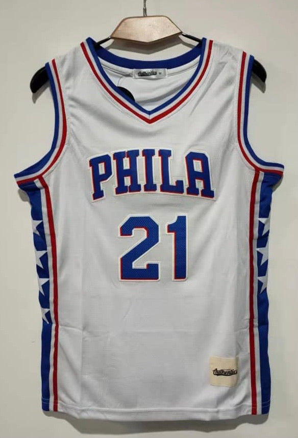Joel Embiid YOUTH Philadelphia 76ers Jersey Classic Authentics product image 2, provided for visual reference and product