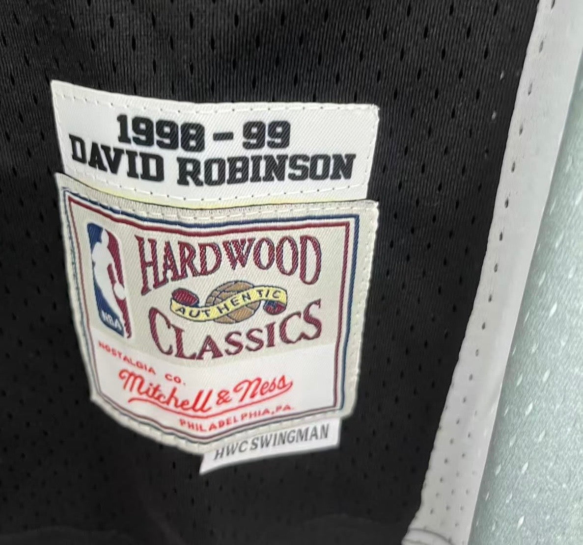 David Robinson San Antonio Spurs YOUTH Official NBA Mitchell & Ness Jersey product image 3, provided for visual reference