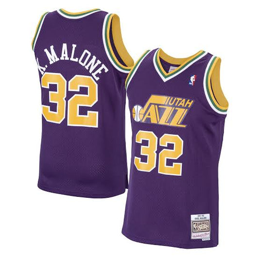 Karl Malone YOUTH KIDS Utah Jazz Mitchell & Ness Jersey Purple product image 1, provided for visual reference and product