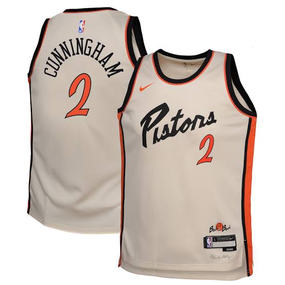 Cade Cunningham Detroit Pistons YOUTH Official NBA Nike Jersey product image 1, provided for visual reference and product