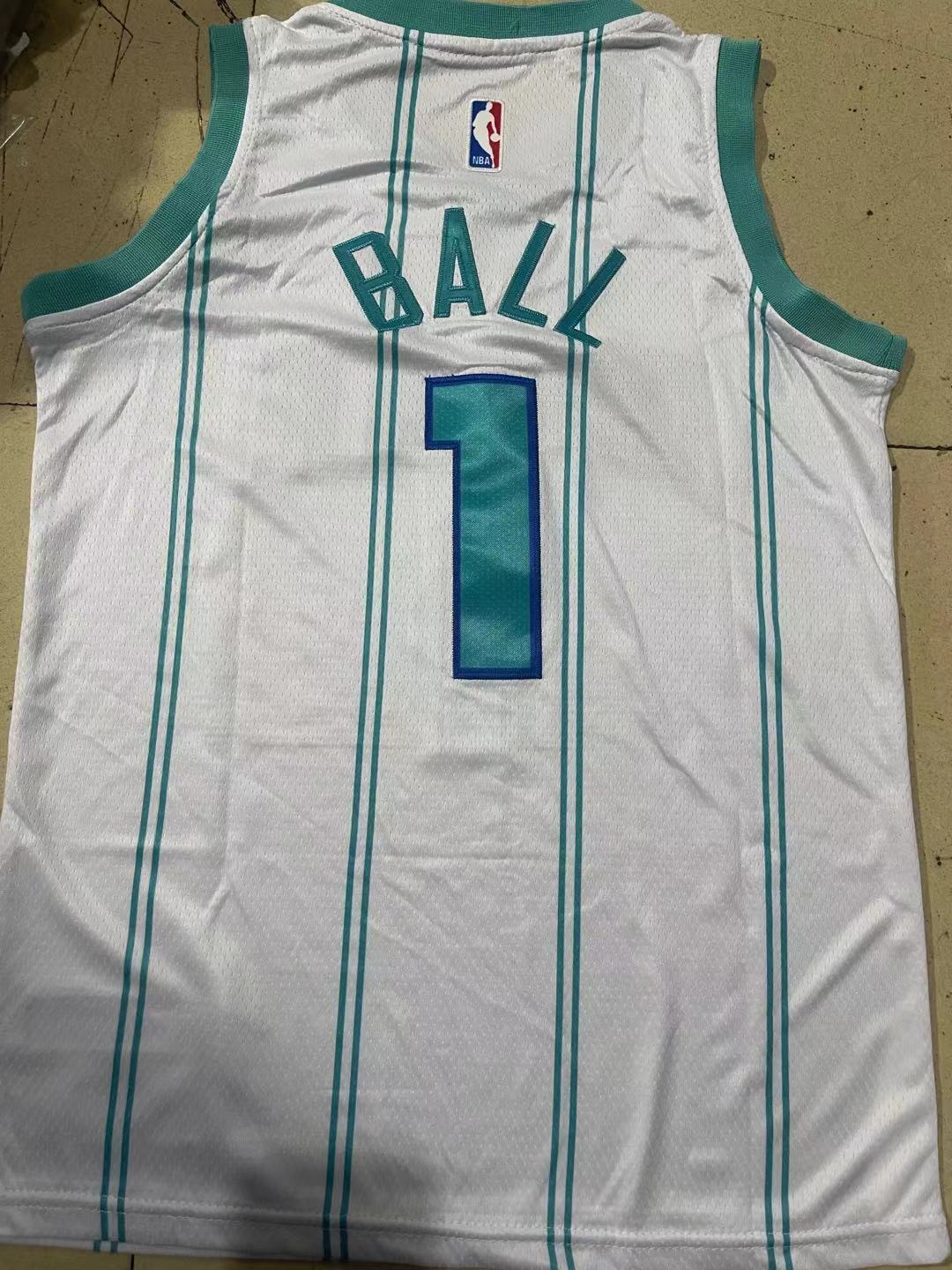 LaMelo Ball YOUTH Charlotte Hornets Jersey White product image 1, provided for visual reference and product detail review
