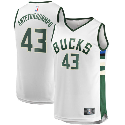 Thanasis Antetokounmpo Milwaukee Bucks YOUTH KIDS Jersey white product image 1, provided for visual reference and product