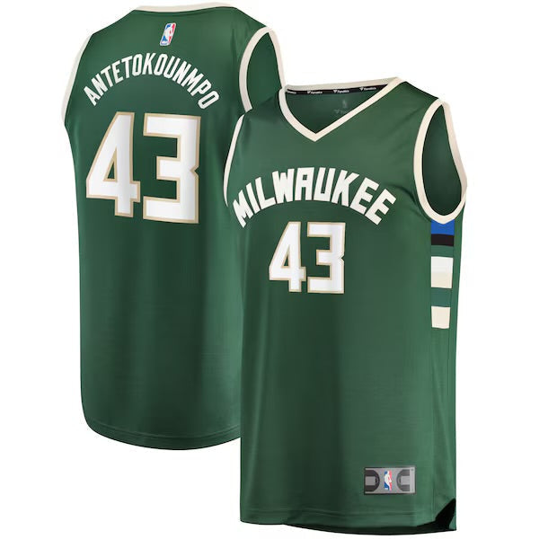 Thanasis Antetokounmpo Milwaukee Bucks YOUTH KIDS Jersey Green product image 1, provided for visual reference and product