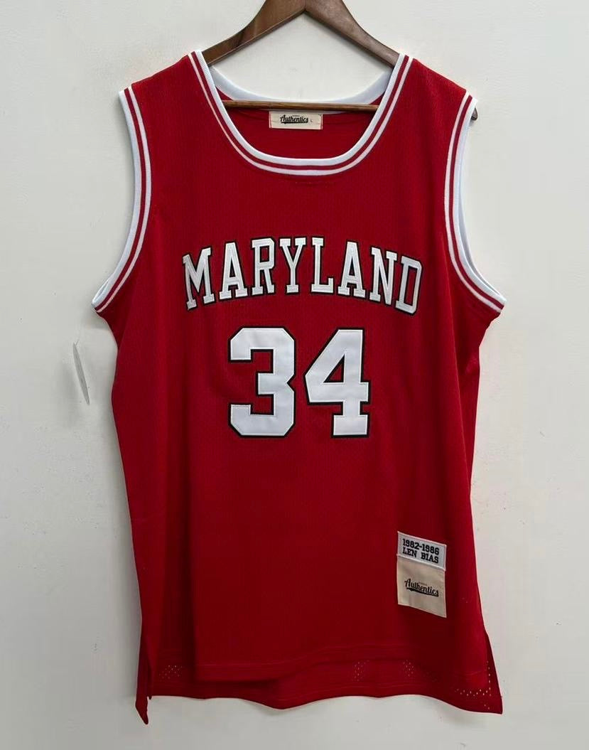 Len Bias YOUTH KIDS Maryland Terrapins Jersey Classic Authentics product image 2, provided for visual reference and product