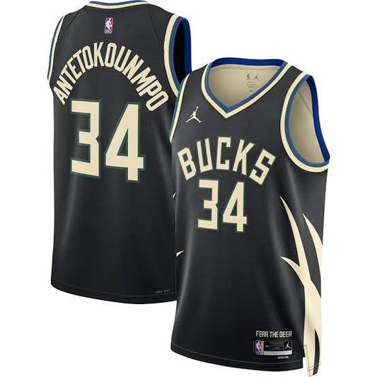 Giannis Antetokounmpo Milwaukee Bucks YOUTH KIDS Jordan brand Jersey product image 1, provided for visual reference and