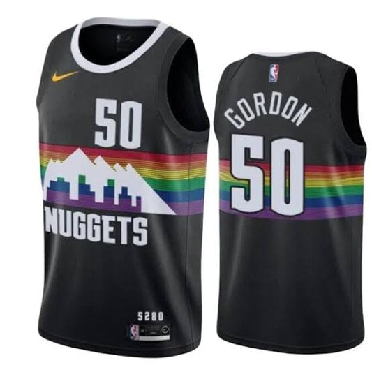 Aaron Gordon YOUTH KIDS Denver Nuggets Official NBA Nike Jersey black product image 1, provided for visual reference and