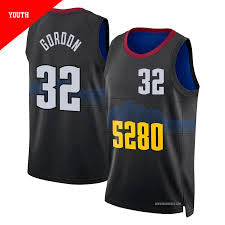 Aaron Gordon YOUTH KIDS Denver Nuggets Official NBA Nike Jersey black product image 1, provided for visual reference and