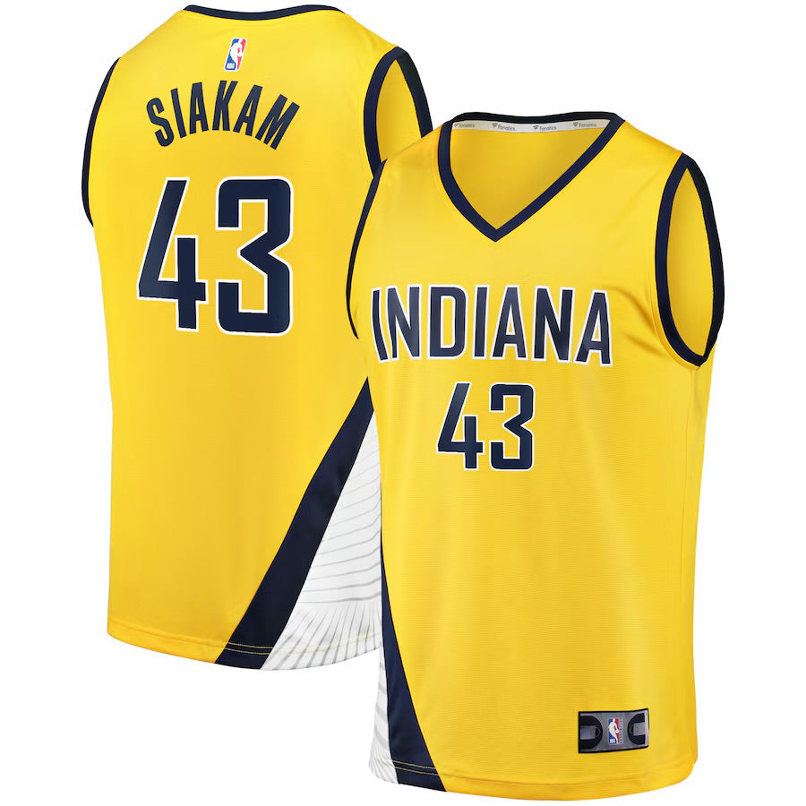 Pascal Siakam Indiana Pacers YOUTH KIDS Official NBA Nike Jersey yellow product image 1, provided for visual reference and