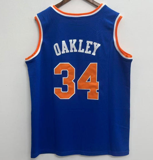 Charles Oakley YOUTH New York Knicks Official NBA Jersey blue product image 1, provided for visual reference and product
