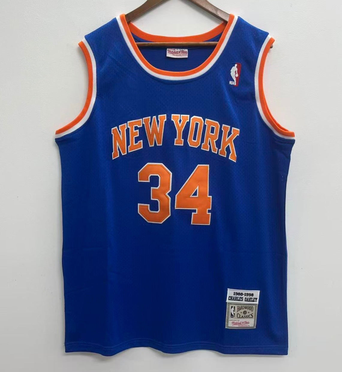 Charles Oakley YOUTH New York Knicks Official NBA Jersey blue product image 2, provided for visual reference and product
