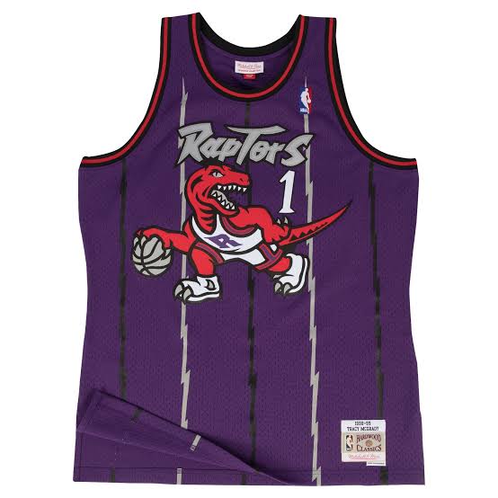 Tracy McGrady YOUTH KIDS Toronto Raptors Jersey Mitchell & Ness product image 2, provided for visual reference and product