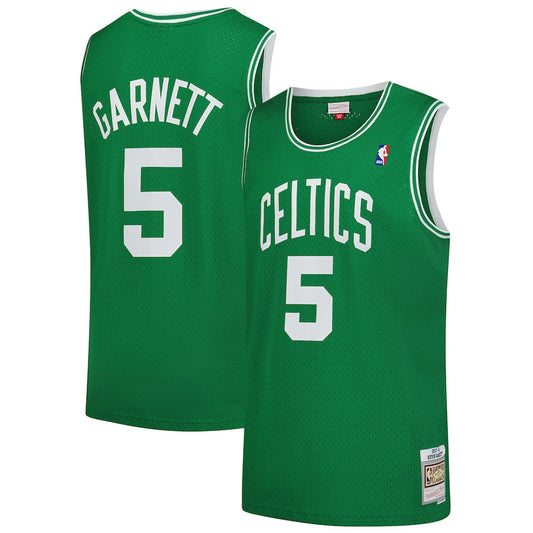 Kevin Garnett Boston Celtics YOUTH Official NBA Mitchell & Ness Jersey Green product image 1, provided for visual reference