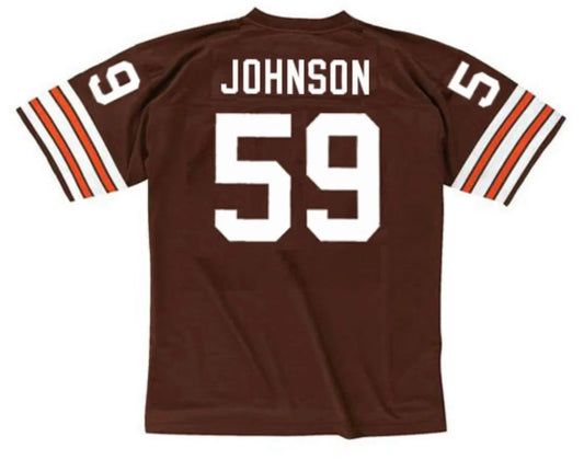 Mike Johnson Cleveland Browns Official NFL Mitchell & Ness Jersey product image 1, provided for visual reference and product