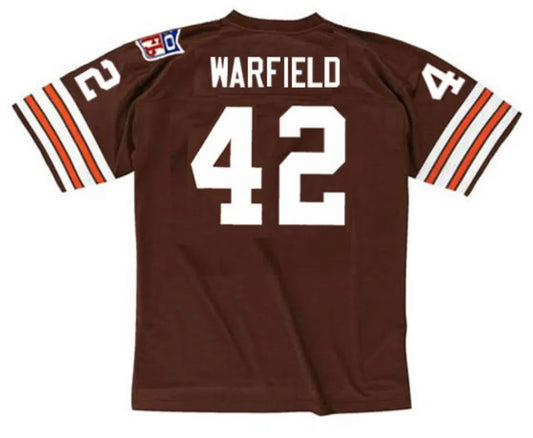 Paul Warfield 1969 Cleveland Browns Official NFL Mitchell & Ness Jersey product image 1, provided for visual reference and