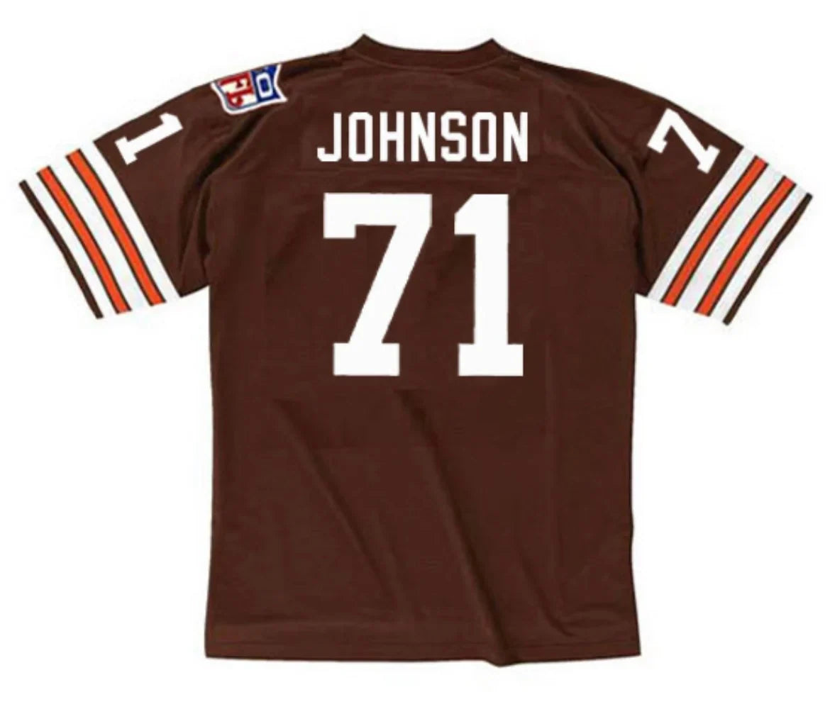 Walter Johnson 1969 Cleveland Browns Official NFL Mitchell & Ness Jersey product image 1, provided for visual reference and