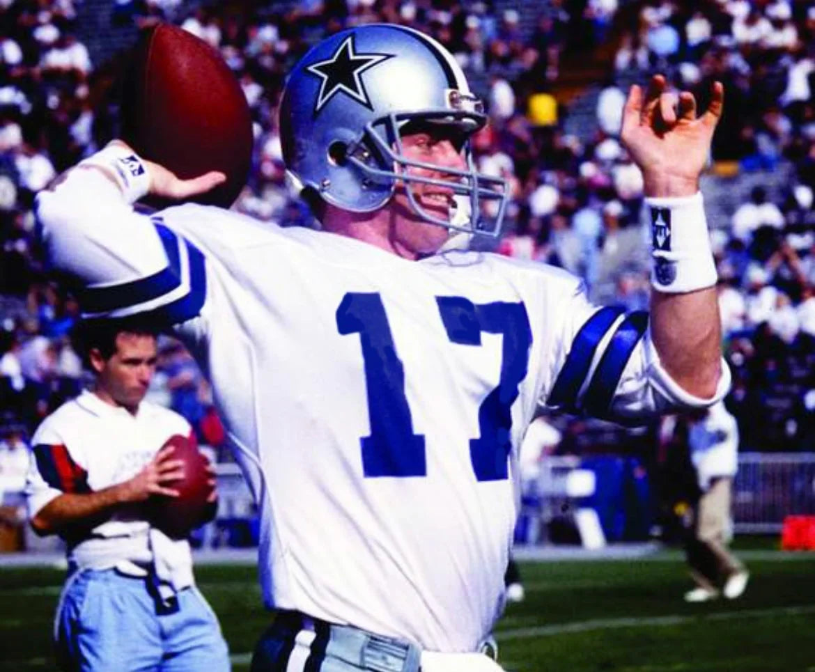 Jason Garrett Dallas Cowboys 1994 Official NFL Jersey white Mitchell & Ness product image 4, provided for visual reference