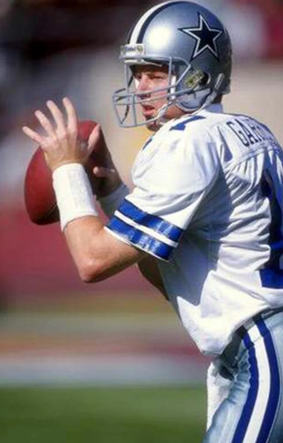 Jason Garrett Dallas Cowboys 1994 Official NFL Jersey white Mitchell & Ness product image 5, provided for visual reference